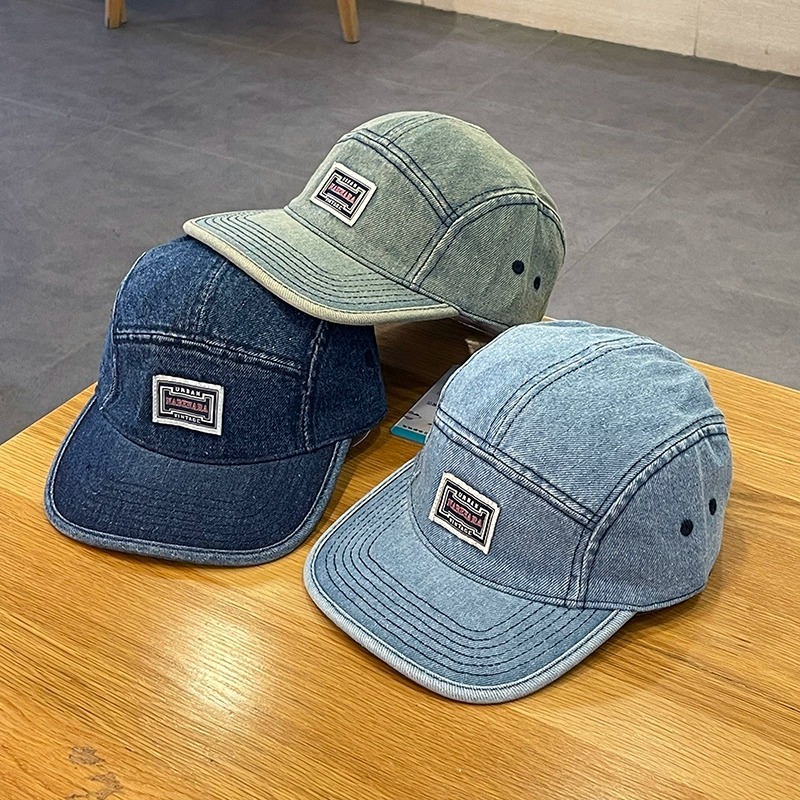 Corduroy Cap 5 Panel - Vintage Baseballkappen aus Denim mit flachem